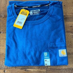 Carhartt Force Blue T-Shirt with Pocket size 3XL